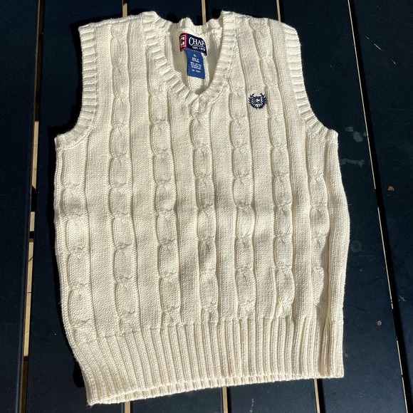 Chaps Other - Chaps Boys Cream Cable Knit Vest NWOT Size 6 Cotton
